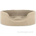 Pet Oval Terry Suede Suede Fleece Bed พร้อมที่นอน